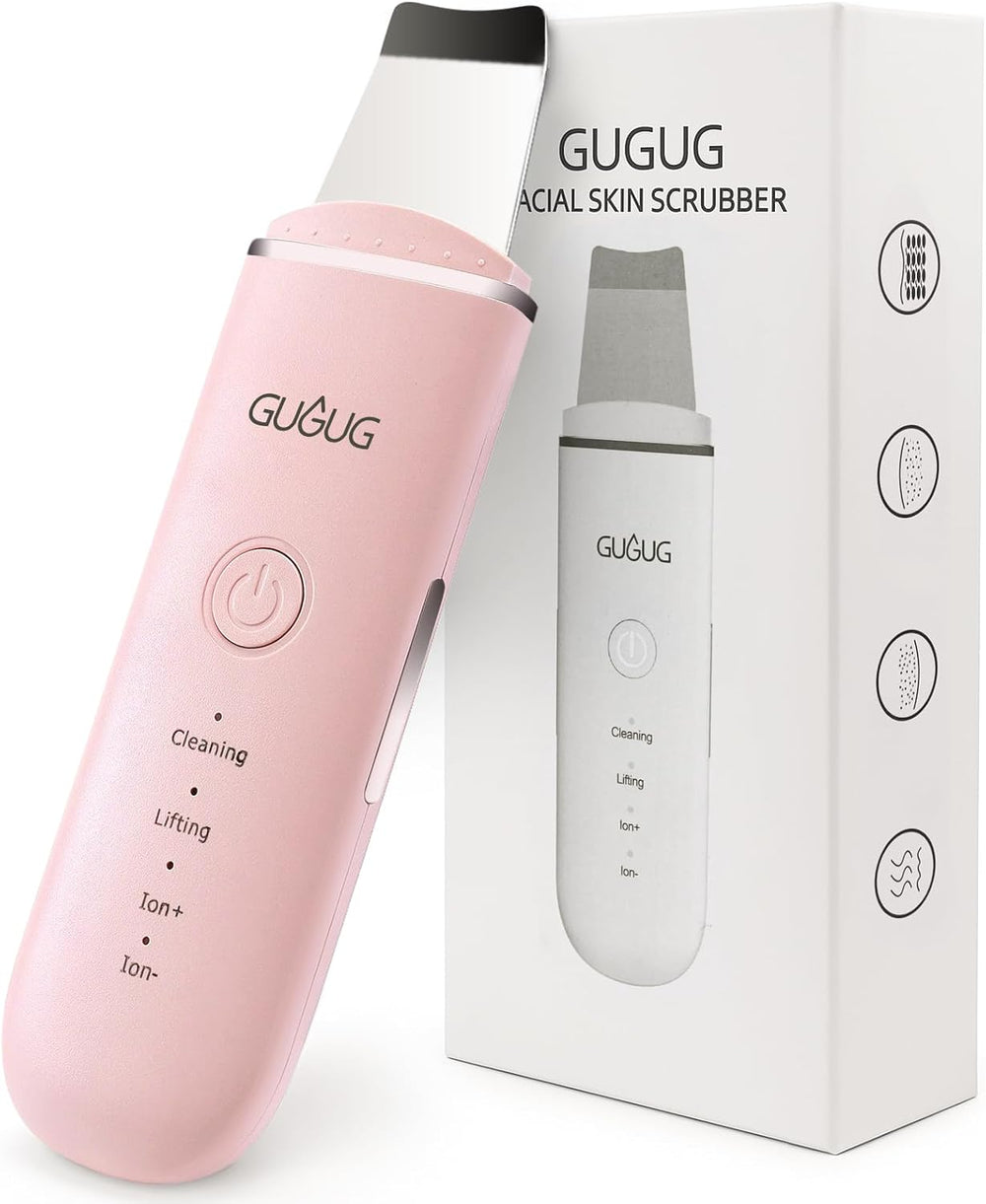 Skin Scrubber Face Spatula - Skin Spatula Blackhead Remover Pore Cleaner with 4 Modes, Skin Care Tools-Pink
