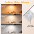 10.2Inch under Cabinet Lighting Rechargeable 2 Pack- 3 Color Temps&5 Level Brightness, Super Bright, 4 Modes, Motion Sensor, Long Lasting - Easy Installation Magnetic under Closet Lights