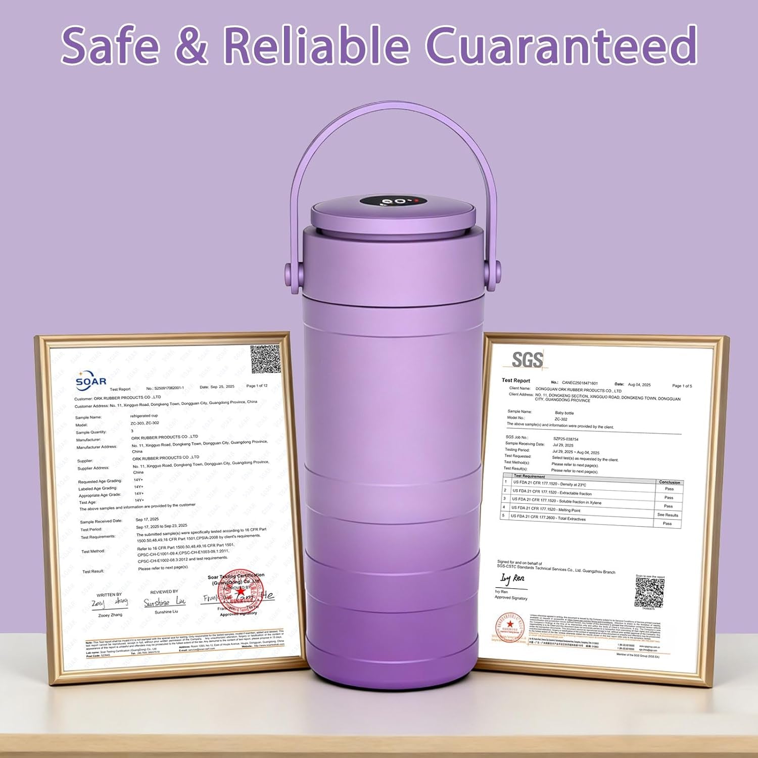 22Oz Portable Breast Milk Cooler for Outdoor, Withtemp Display, Life Saver with 360Â° Total Cooling for 24 Hours, Larger Capacity Travel Breastmilk Chiller with 2Pcs Baby Bottles for Breastmilk Storage