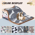 6 Pcs Absorbent Guinea Pig Blankets Washable Small Animal Fleece Bedding Cage Liners Reusable Pet Pee Pad Sleep Mat Pad Cover for Hamster Ferret Rabbit Chinchilla Hedgehog (16"X24")