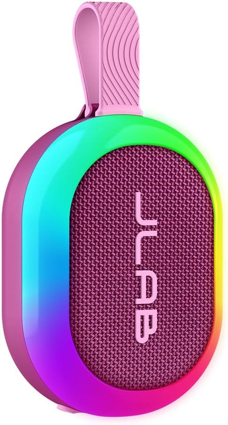 , Pop Party, Portable Bluetooth Speaker, Waterproof, RGB Lighting, Labsync, Mulberry