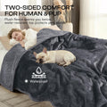 Waterproof Pet Blanket, Liquid Pee Proof Dog Blanket for Sofa Bed Couch, Reversible Sherpa Fleece Furniture Protector Cover for Small Medium Large Dogs Cats, Dark Gray Smallï¼ˆ40" X 28"ï¼‰