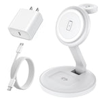 Charging Station for Apple Magnetic Wireless Iphone Mag-Safe Charger,15W 3In1 Foldable Wireless Dock Fast Magsafe Charger Stand for Iphone 17 Pro Max/16 Plus/16 Promax/15/14/13,Apple Watch,Airpods Pro