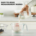 Essentials (2-Pack) Glass Measuring Cups Set, (1 & 2 Cup) Measuring Cups for Prepping, Baking and Cooking, Preheated Oven, Dishwasher, Freezer, and Microwave Safe