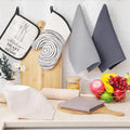 100% Cotton Waffle Weave Kitchen Dish Cloths, Ultra Soft Absorbent Quick Drying Dish Towels, 12 X 12 Inches, 6-Pack, Mixed Color