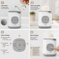 Bottle Warmer, Baby Bottle Warmer Fast for Breastmilk & Formula, Accurate Temperature Control, Milk Warmer for All Bottles with Thaw, Sterilizing, Keep Warm, Heat Food