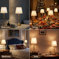 Rechargeable Cordless Table Lamp, 5000Mah Battery Operated Lamp, Wireless 3-Level Dimmable Touch Lamp, Portable Night Bedside Brass Lamp, Desk Light for Home Decor, Patio, Restaurant, Dinning