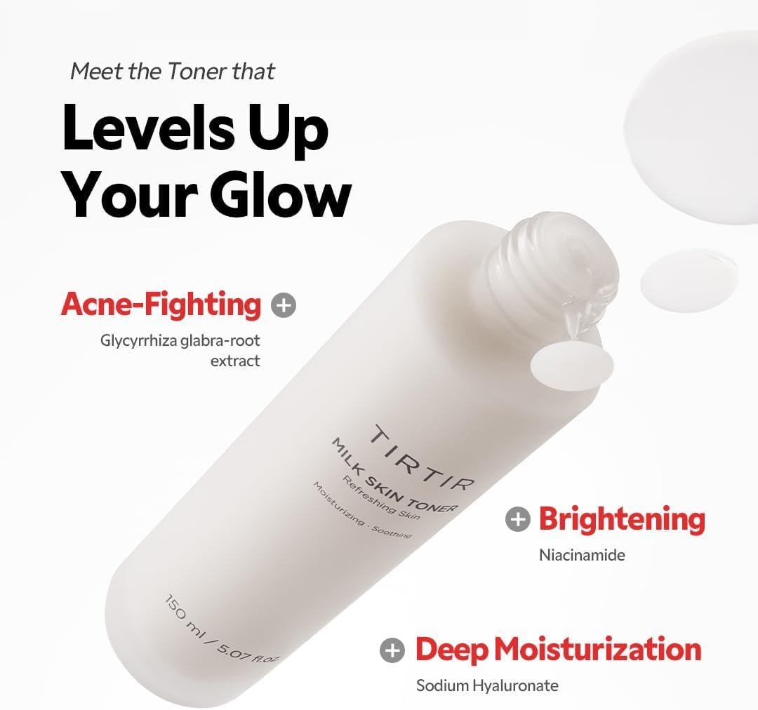 Milk Skin Rice Toner | Deep Moisturizing, Hydrating Toner for Face, Niacinamide, Ceramide, Rice Bran Extract, Nature-Oriented Ingredients for Korean Skin Care, Vegan, 1.69 Fl Oz