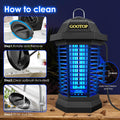 Bug Zapper Outdoor, Mosquito Zapper, 3 Prong Plug in Electric Fly Zapper, Mosquito Killer, Fly Traps, Flying Insects Zapper Indoor Outdoor, 4200V, ABS Plastic Outer (Black)