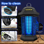Bug Zapper Outdoor, Mosquito Zapper, 3 Prong Plug in Electric Fly Zapper, Mosquito Killer, Fly Traps, Flying Insects Zapper Indoor Outdoor, 4200V, ABS Plastic Outer (Black)