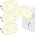 Night Light Plug in with Motion Sensor (120 Lumens), Dimmable Smart LED Night Lights, 1-120Lm Brightness, for Bathroom, Hallway, Garage, Toilet (4 Pack)