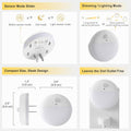 2 Pack Plug in Sleep Night Light with Motion Sensor and Dusk to Dawn Sensor, 3 Modes, Soft Glow, Stepless Dimming, LED Lights for Bedroom, Sleep, Baby Nursery, Kids, Toddler, Home Decor (Amber)