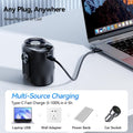 AI Portable Rechargeable Waist Fan with Ice Cooler, 24H Max Cooling, 100-Speed 20000RPM Turbo Cooling Battery Personal Fan, Hands-Free Shirt/Belt/Neck Fan for Work Outdoor Travel, Black
