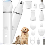 Dog Clippers Grooming Kit Hair Clipper-Low Noise Paw Trimmer- Rechargeable - Cordless Quiet Nail Grinder Shaver for Cats and Other Pets