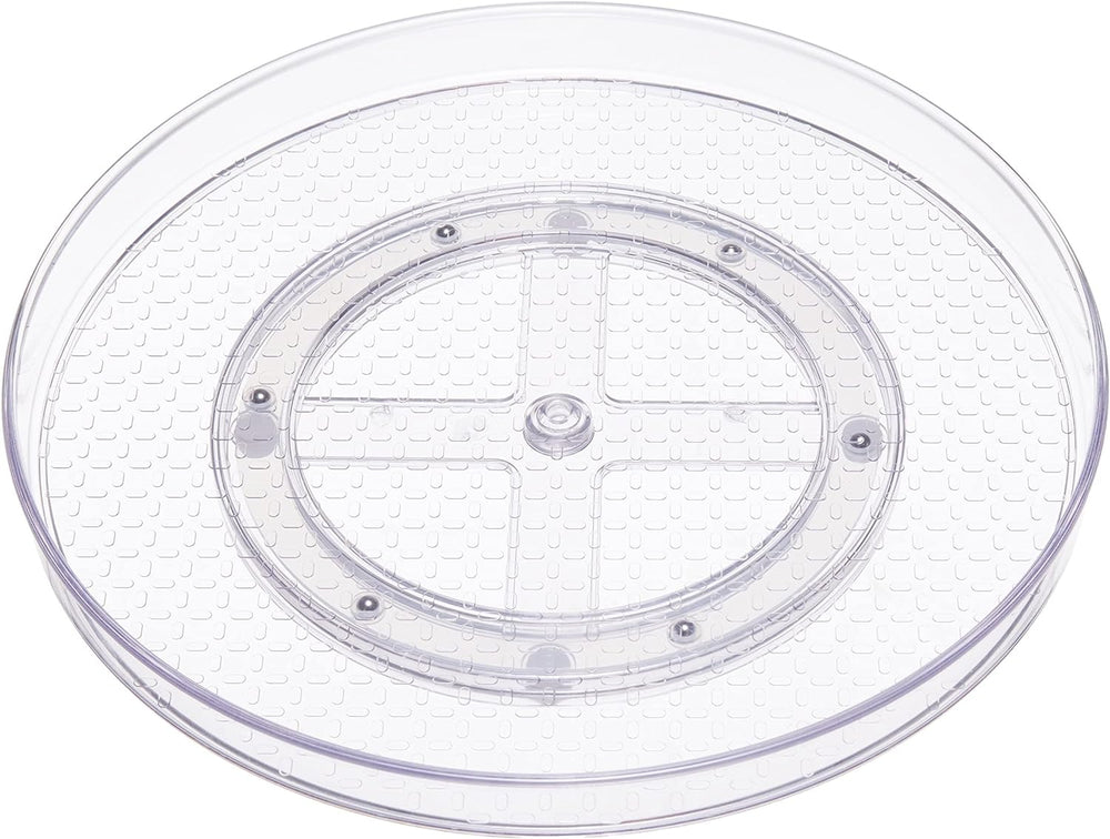 Clear Lazy Susan Turntable Organizer for Organization, 12-Inch, 2-Pack
