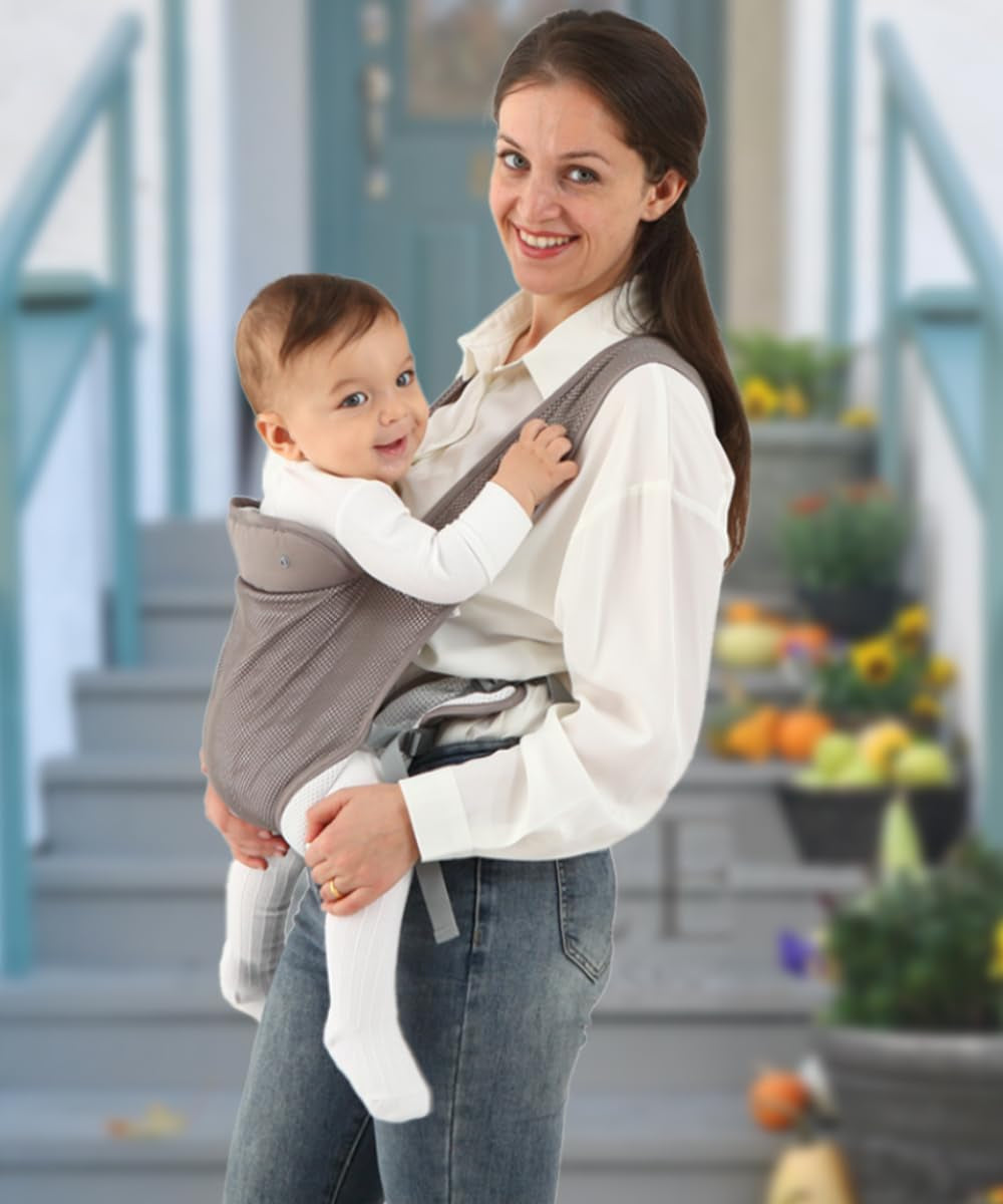 Baby Carrier Wrap,Baby Carriers Newborn to Toddler,Cozy Baby Holder Carrier Lightweight,Adjustable Baby Carriers Support for Infant 7-45Lbs Girl and Boy,Front Back All Positions,Shower Gift