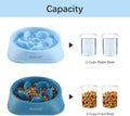 Slow Feeder Dog Bowls 2PCS, Anti-Choking Puzzle Dog Food Bowls, Anti-Slip Interactive Feeding Slow down Eating, Bloat Stop Maze Dishes for Medium Breeds