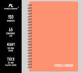 (Peach) - A5 Undated Workout Journal for Men & Women - Plastic Cover & Thick Paper - Planner Log Book to Track Weight Loss, Muscle Gain, Gym Exercise, Bodybuilding Progress