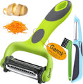 Potato Apple Vegetable Peelers for Kitchen, I and Y Peelers for Fruit Veggie Potatoes Carrot Cucumber, 3 in 1 Blade Spin Design with Julienne Function