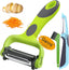 Potato Apple Vegetable Peelers for Kitchen, I and Y Peelers for Fruit Veggie Potatoes Carrot Cucumber, 3 in 1 Blade Spin Design with Julienne Function