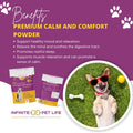 Infinite Pet Life Premium Calm & Comfort Peanut Butter Powder for Dogs- Anxiety Relief | Real Peanut Butter | 12.7 Oz | Fireworks, Thunder, Stress