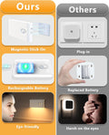 Stair Lights Indoor,Warm White Rechargeable Night Light,Wireless Motion Sensor Night Light,Battery Stick on Lights for Stairway,Hallway,Kitchen,Closet,Cabinet,Bedroom,Kids' Room(4-Pack)
