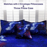 Galaxy 6Pcs Bedding Sets Outer Space Comforter Bed in a Bag 3D Printed Quilt,For Children Boy Girl Teen Kids,Full 6Pcs