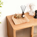 2 Pcs Natural Wood Arch Decor, Boho Shelf & Serving Board for Fireplace Mantel, Kitchen Counter - Light Pine Finish, Scandinavian & Japandi Style Aesthetic Accents for Living Room, Home Office