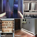 Motion Activated LED Strip Lights, 16.4Ft LED Light Strip with Day or Night 2 Lighting Modes, 3 Timing off Modes, Bright White 12V Plug-In LED Rope Lights for under Cabinet, Kitchen