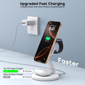 Charging Station for Apple Magnetic Wireless Iphone Mag-Safe Charger,15W 3In1 Foldable Wireless Dock Fast Magsafe Charger Stand for Iphone 17 Pro Max/16 Plus/16 Promax/15/14/13,Apple Watch,Airpods Pro