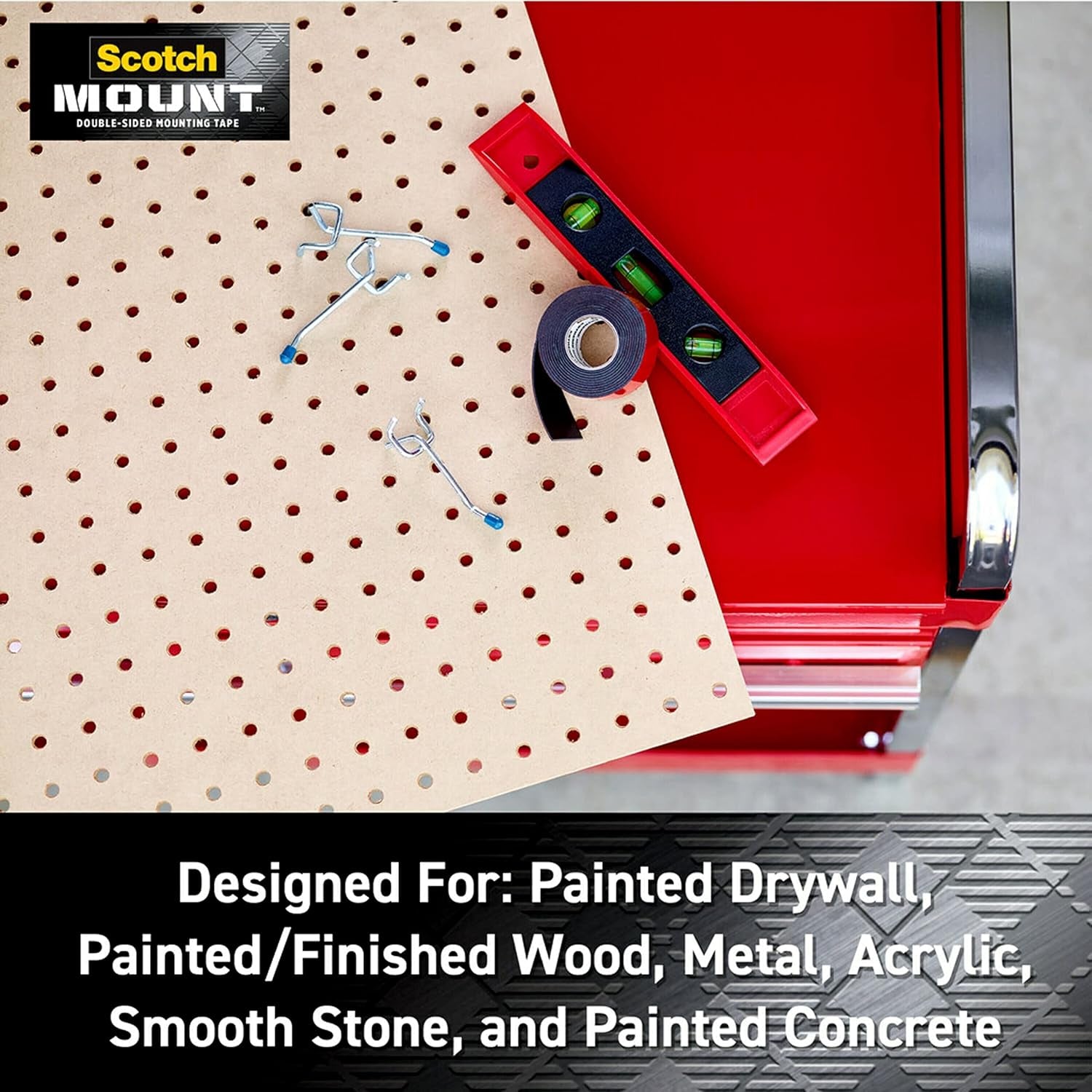 Scotch Extreme Mounting Strips, Double-Sided Heavy Duty Tape, 8 Strips, 1 in X 3 In, Use Instead of Nails or Screws, Works on Painted Surfaces, Metals, Acrylic, Hard Plastics and More (414H-ST)