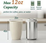 Plastic Cups Alternatives Unbreakable Drinking Glasses Wheat Straw Cup Sets for Kitchen Camping Party RV Stackable Water Tumblers Dishwasher Freezer & Microwave Safe 6 PCS (12OZ, Multi)