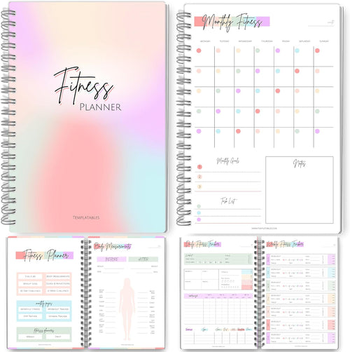 3 Month Fitness & Workout Planner for Women | Gym Journal, Weight Loss Tracker, Meal Planner, Self Care Habit Tracker | Workout & Wellness Journal | A5 (Rainbow)