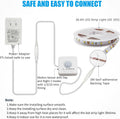 Motion Activated LED Strip Lights, 16.4Ft LED Light Strip with Day or Night 2 Lighting Modes, 3 Timing off Modes, Bright White 12V Plug-In LED Rope Lights for under Cabinet, Kitchen