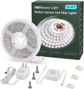 Motion Activated LED Strip Lights, 16.4Ft LED Light Strip with Day or Night 2 Lighting Modes, 3 Timing off Modes, Bright White 12V Plug-In LED Rope Lights for under Cabinet, Kitchen