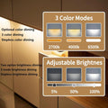 Black Plug in under Cabinet Light Bar with Motion Sensor, Dimmable, Remote Control,Color and Brightness Adjustable, Magnet LED Strip Lights for Kitchen, Workbench, and Closet 3 Pack