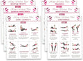 6-Pack Dumbbell Workout Posters for Beginners | Home Fitness Plan with Daily Exercise Routines for Weight Loss & Muscle Tone, Strength & Flexibility | Cycle through Daily Guided Workouts | 8X10 Inch Charts (Red)