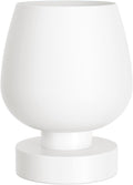 Touch Table Lamp for Nightstand - Small Bedside Lamp for Bedroom Living Room Night Stands, Desk Lamp with White Glass Shade for Small Spaces, 3 Way Dimmable, LED Bulbs, Gifts