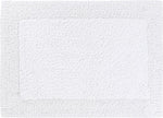 Reversible White Cotton Bath Mat Rug – 17X24, Water Absorbent, Machine Washable Bathroom Rug Mat for outside Bathtub