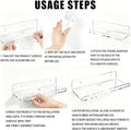 4-Pack Clear Acrylic Floating Shelves, Space-Saving Invisible Wall Shelves for Bathroom Kitchen Office Living Room, Modern Decor Set