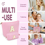 Graduation Gifts for Teen Girls Girlfriend - Mothers Day Gifts for Mom - 2PCS Gifted Box Makeup Bags - Cosmetic Bag for Travel Toiletry - Teen Girl Gifts Trendy Stuff Teacher Gift - Pink A