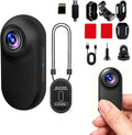 Thumb Camera, Portable Mini Body Camera with Accessories and Memory Card Hands Free Mini Wearable Body Worn Action Camera for Security, Work, Guard, Travel（Black）