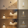 Motion Sensor Wall Sconce (2 Pack), up & down Dual Beam Night Light, 270-Day Battery Life, Wireless Magnetic Stick-On Hallway Lights, Dimmable LED for Stair, Bedroom, Bathroom (Warm White)