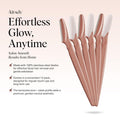 Dermaplane Razor for Women Face – Face Razors for Women & Men, Eye Brow Razors & Face Shaver – Exfoliating Facial Razor & Dermaplaner as Skin Care Tool for Smoother Skin - Terracotta, 6 Pcs