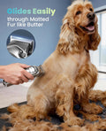 Dog Clippers for Grooming for Thick Heavy Coats/Low Noise Rechargeable Cordless Pet Shaver with Detachable Stainless Steel Blade/Waterproof Dog Shaver for Dogs Pets and Animals (Silver)
