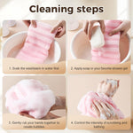 Exfoliating Shower Towel, 2026 New Soft Textured Exfoliating Bath Towel for Home,Soft Foldable Back Scrub Towels, Rich Foaming Body Washcloth, for Cleaning Body Skin (A)