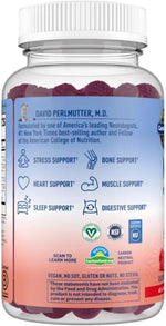 Magnesium Citrate Supplement Gummies with Prebiotics & Probiotics for Stress, Sleep & Recovery - Vegan, Gluten Free, Kosher, Non-Gmo, No Added Sugars, Raspberry Flavor, 60 Count