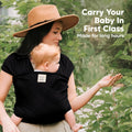 Baby Wrap Carrier - All in 1 Original Baby Carrier Newborn to Toddler Sling, Easy to Wear, Hands Free Bonding, Lightweight, Breathable Infant Wraps (Trendy Black)