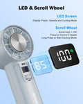Handheld Fan with Ice Cooler, Mini Portable Fan Rechargeable, 18Hrs Cooling, 0-100 Adjustable Speed, Small yet Powerful, Personal Hand Fans for Travel, Beach, Outdoor, Makeup, Gifts for Women