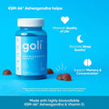 Ashwagandha & Vitamin D Gummy - 60 Count - Mixed Berry, KSM-66, Vegan, Plant Based, Non-Gmo, Gluten-Free & Gelatin Free Relax. Restore. Unwind, Pack of 1